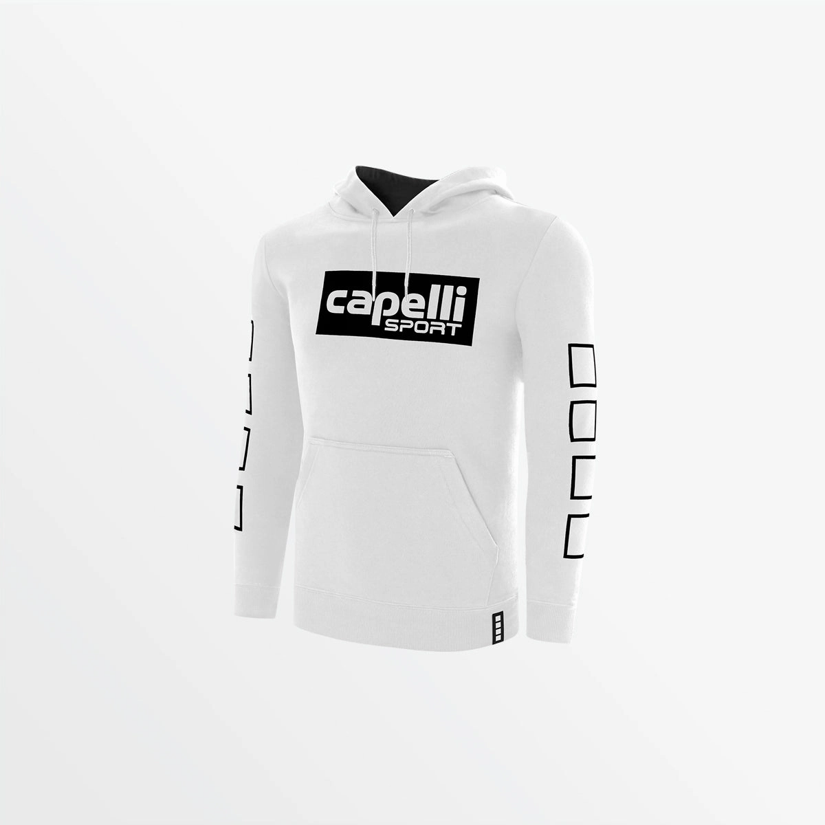 ZeroWasteProduction YOUTH FLEECE HOODIE WITH LOGO AND 4 CUBE SLEEVES