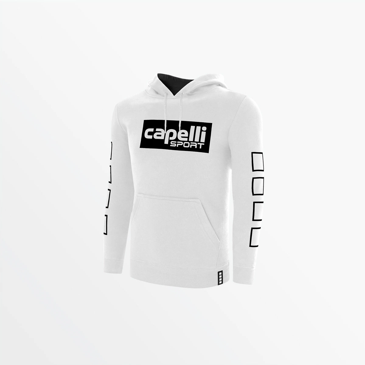 YOUTH FLEECE HOODIE WITH LOGO AND 4 CUBE SLEEVES HighNeckline