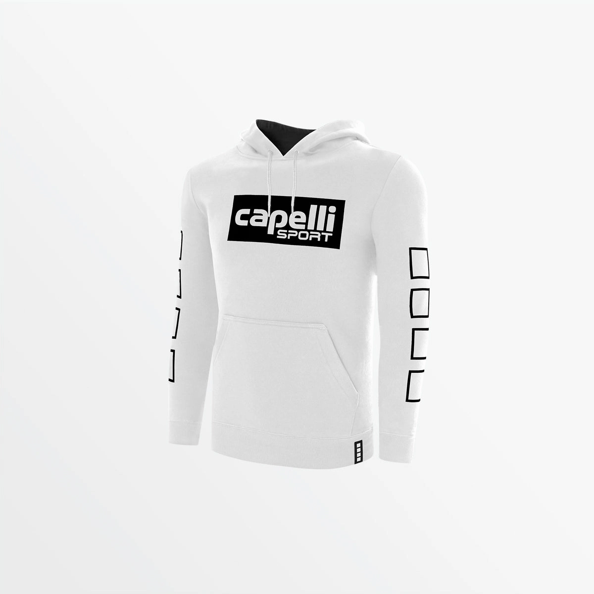 YOUTH FLEECE HOODIE WITH LOGO AND 4 CUBE SLEEVES Sun Protective Fabric