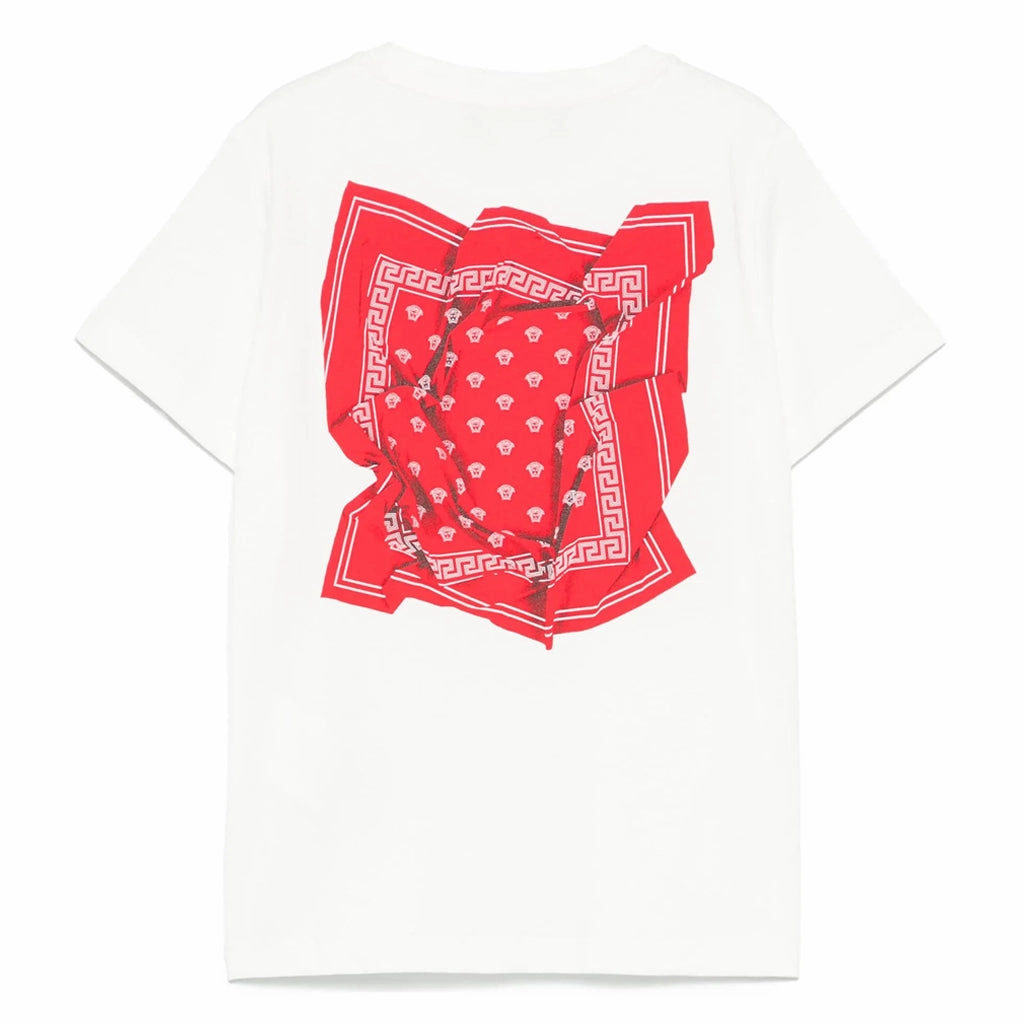 Striped modernity Versace Kids Medusa Foulard T-shirt