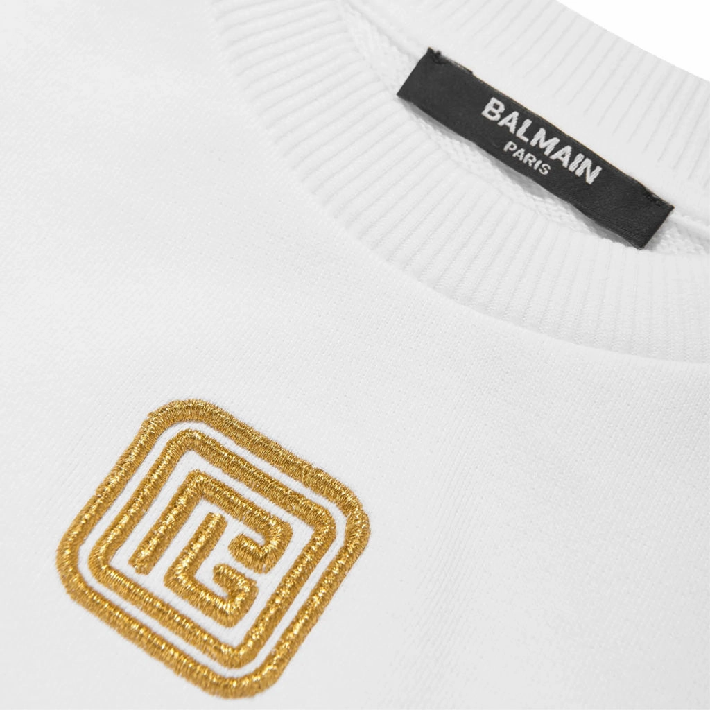 Balmain Kids Logo Fleece Sweatshirt OdorResistant Technology