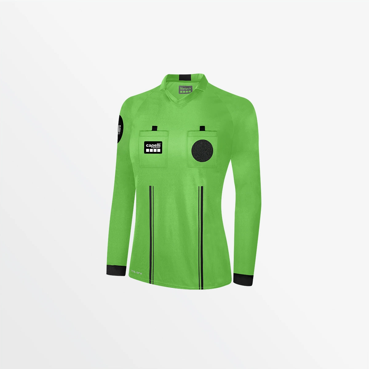 WOMEN'S OFFICIAL REFEREE V-NECK LONG SLEEVE JERSEY Anti Bacterial Layer AllDaySoftness