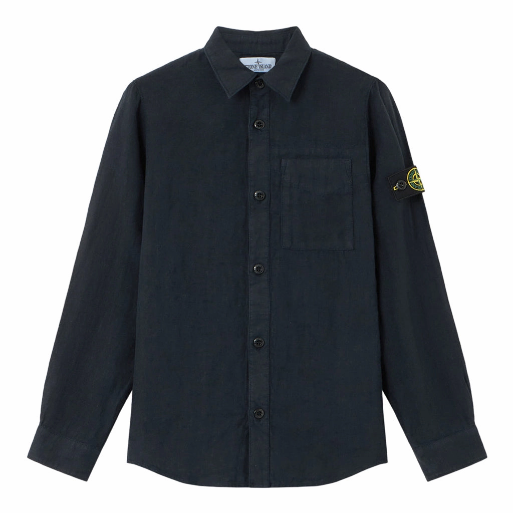 Stone Island Junior Logo Patch Shirt BondedSeams SoftFeel Fabric