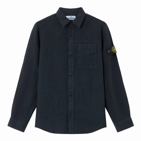 Stone Island Junior Logo Patch Shirt BondedSeams SoftFeel Fabric