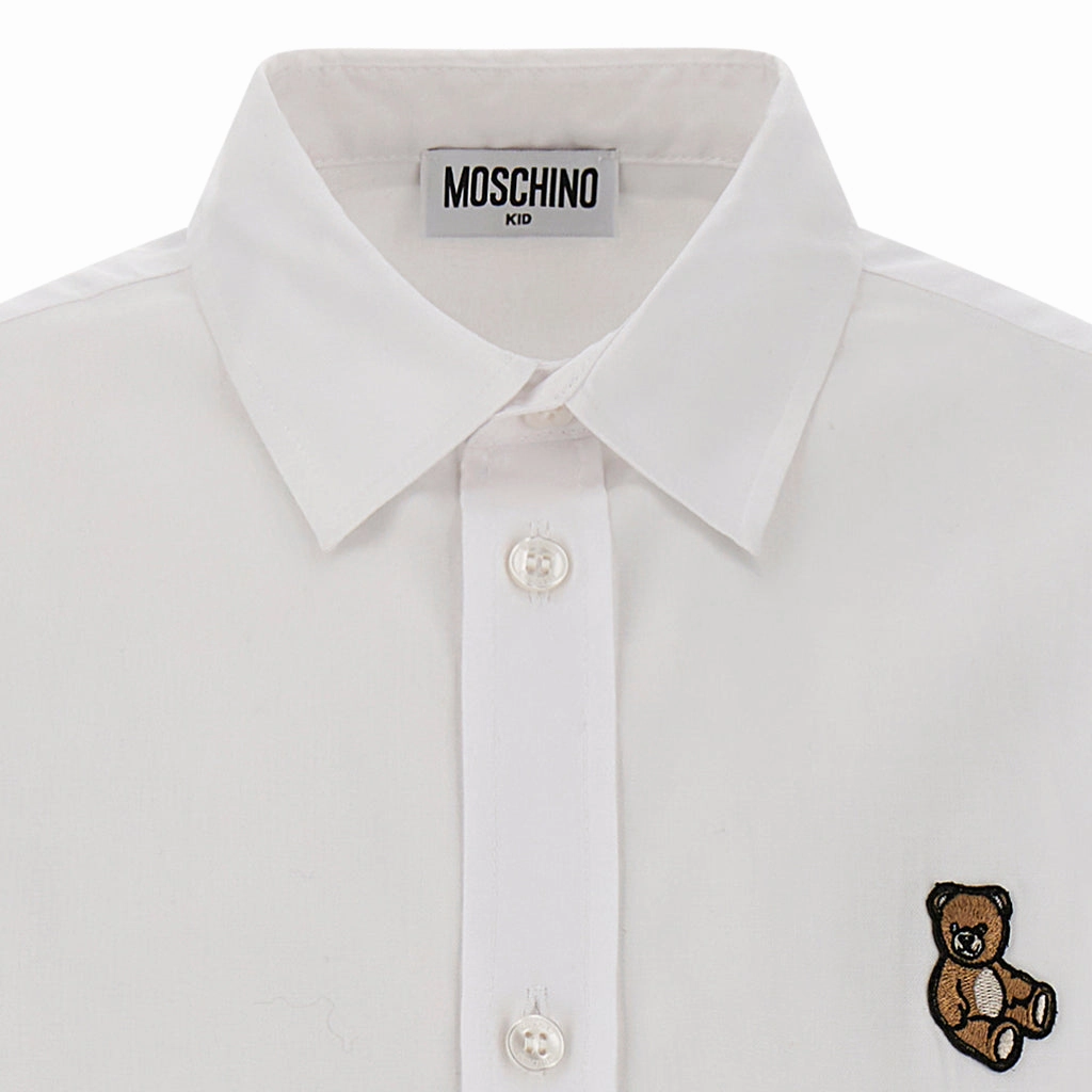 Moschino Kids Teddy Bear Shirt Lightweight Thermal Adjustable Cuff System