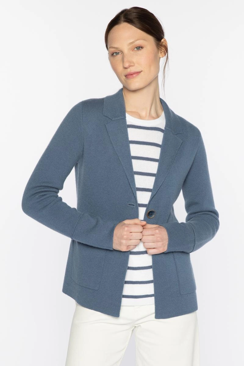 Knitwear Design Notch Collar Cardigan