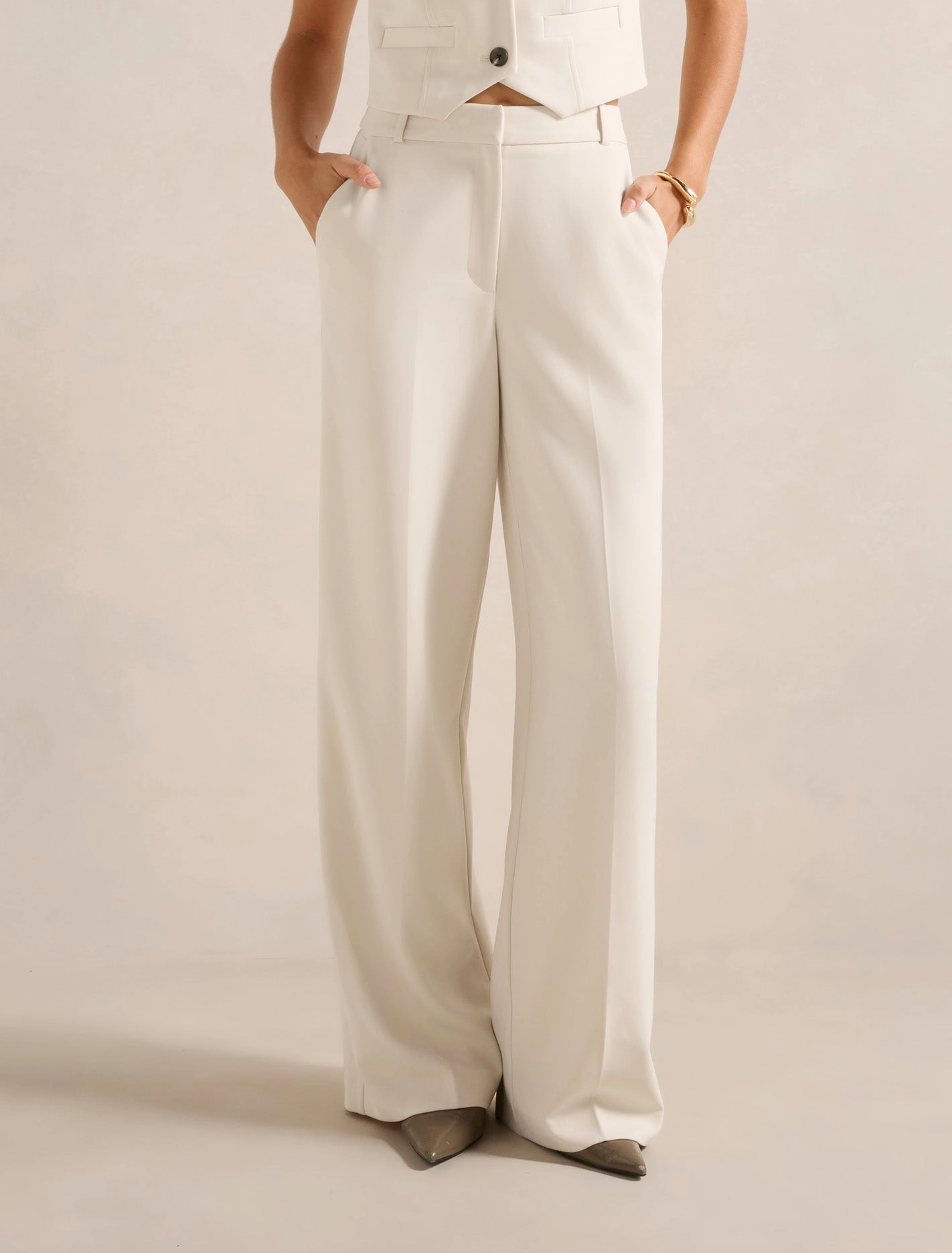 Oaklyn Pleat Wide Leg Pants No Ride Up Design Day Comfort