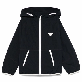 Emporio Armani Junior Eagle Logo Hooded Jacket Urban Outdoor Look
