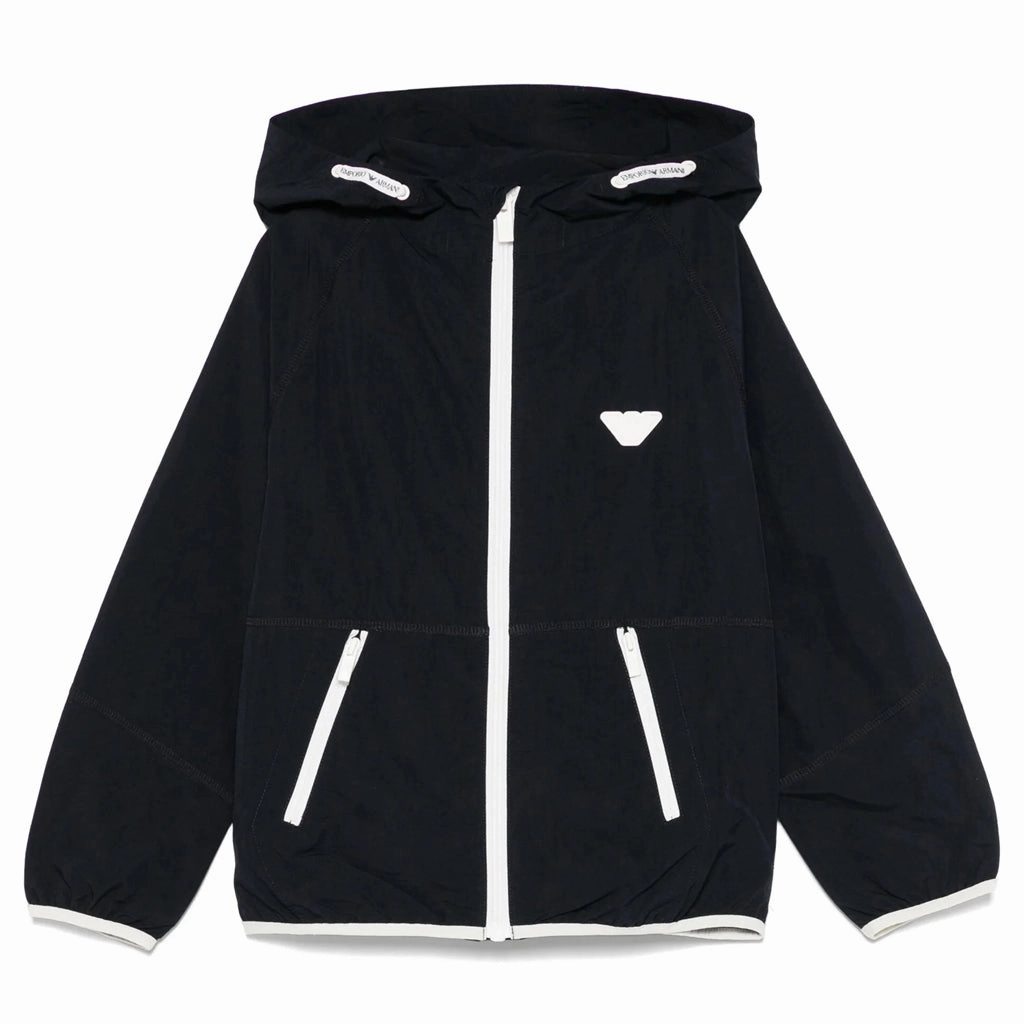 Emporio Armani Junior Eagle Logo Hooded Jacket Urban Outdoor Look