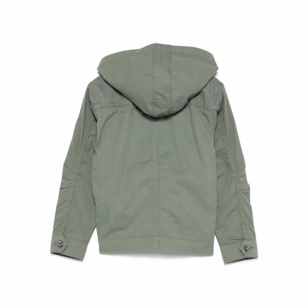 Emporio Armani Junior Hooded Denim Jacket Abrasion Resistant Surface