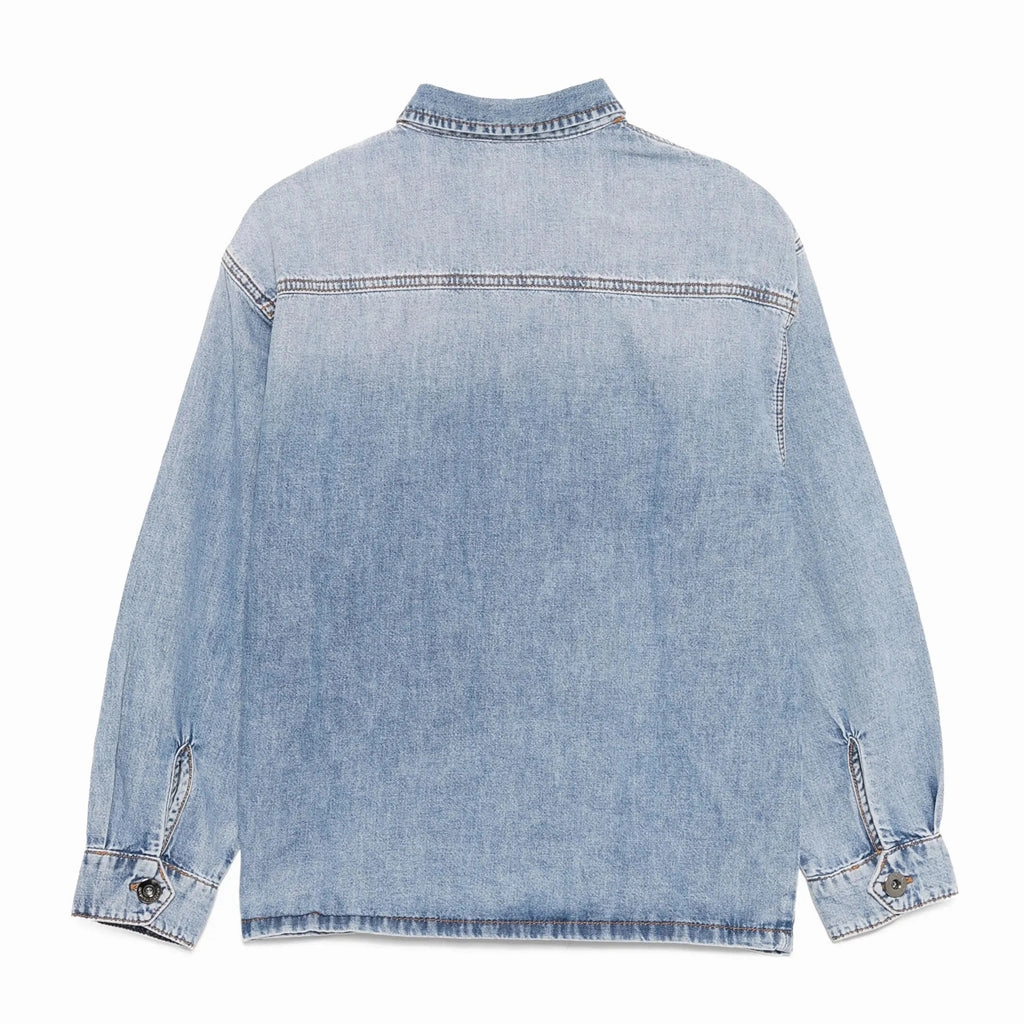 Emporio Armani Junior Denim Shirt HighNeckCut