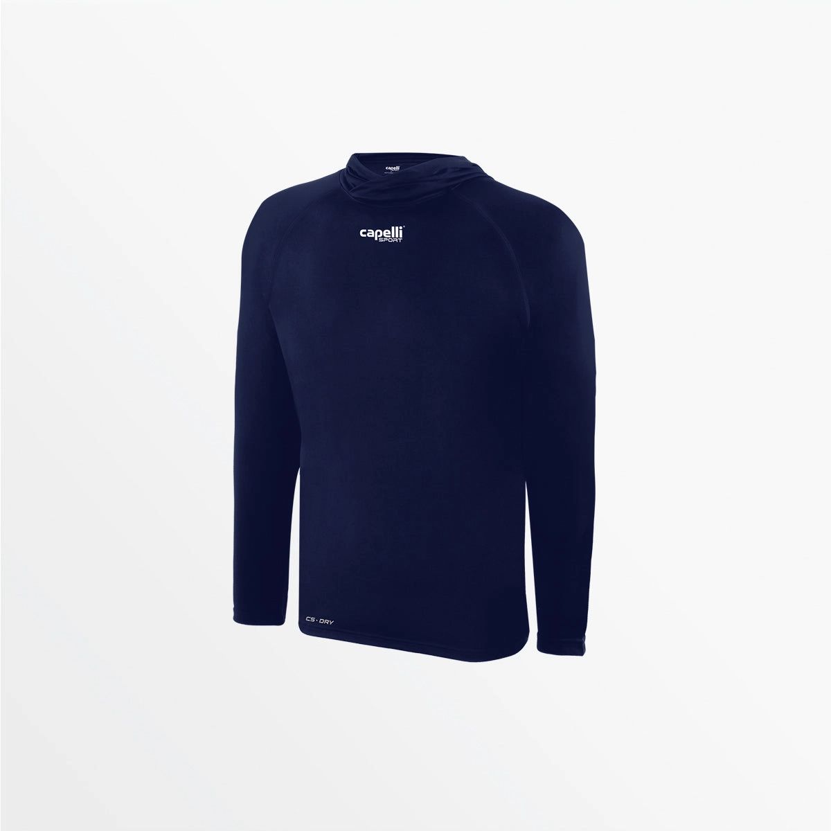 MEN'S CLUB LONG SLEEVE POLY HOODED TEE Garment Washed Softness