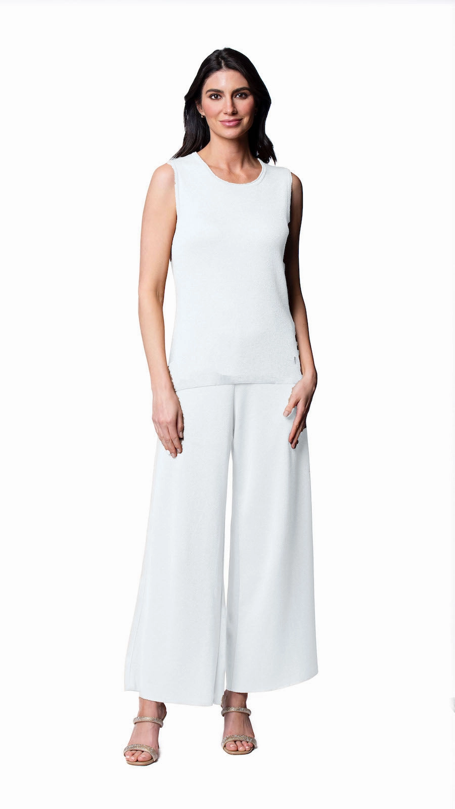 High-Quality Craftsmanship Tessa Tank Top - Silver White