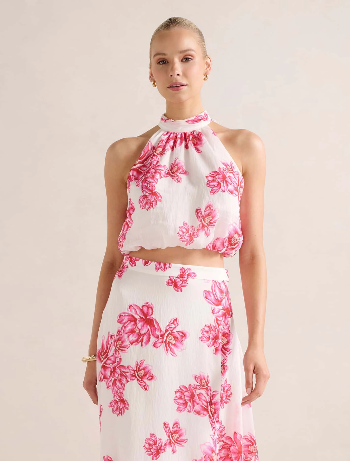 Maisie Halter Tie Up Top Warm Fabric Ethically Sourced Yarn