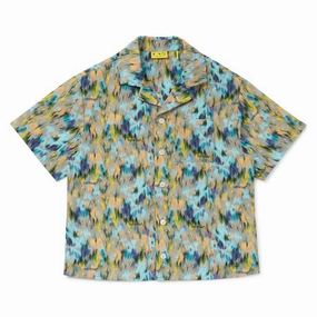 Off-White Kids All Over Watercolour Shirt Contoured Side Panels