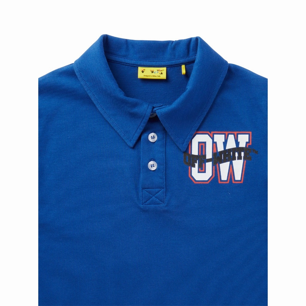 Self Fabric Tie Self Cleaning Coating Off-White Kids Arrow Varsity Polo