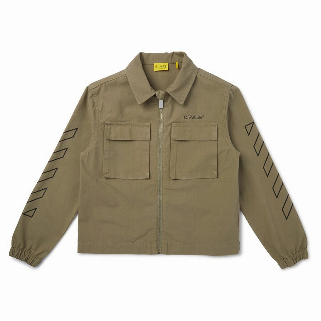 Advanced Insulation Convertible Style Off-White Kids Bookish Diag Field Jacket