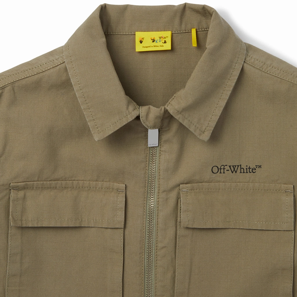 Casual Outdoor Look Off-White Kids Bookish Diag Field Jacket