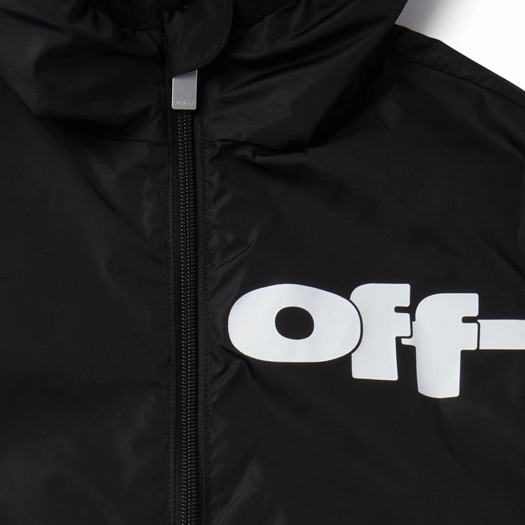 Off-White Kids Type Graphic Windbreaker Abrasion Resistant Edges Compact Packable