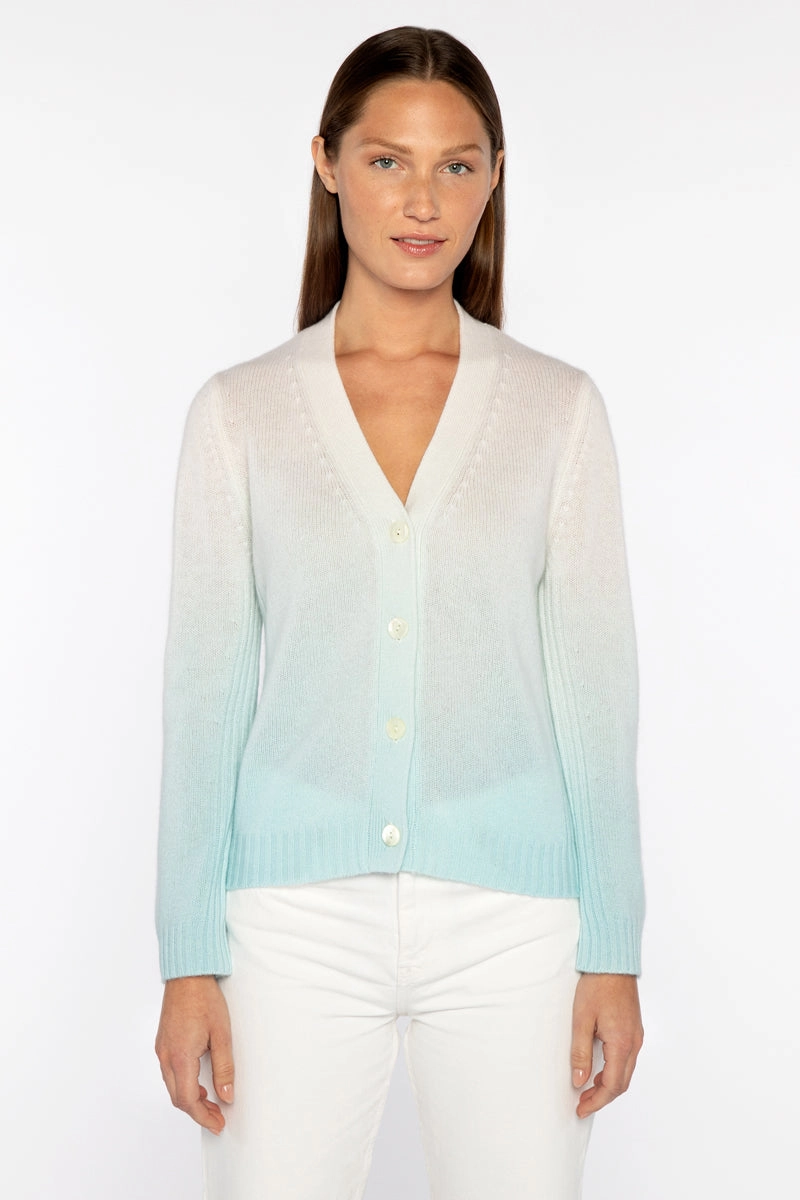 No Bulk Winter Must-Have Knit Ombre Vee Cardigan