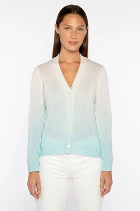 Ombre Vee Cardigan Vintage Wash Finish Smart Fashion