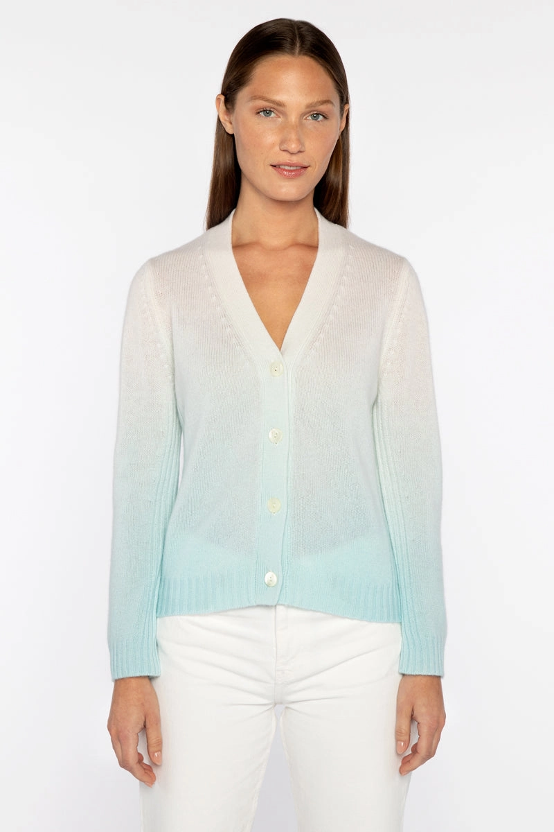 Trendy Knit Ombre Vee Cardigan