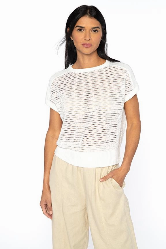 Urban Edge Openwork Cap Sleeve Crew