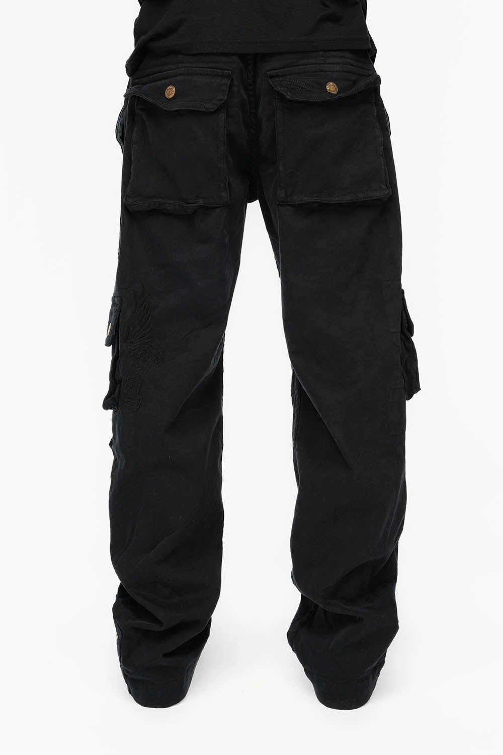 Articulated Knee Shape ORIGINAL ROBIN??S JEAN CALL OF DUTY CARGO PANTS IN BLACK