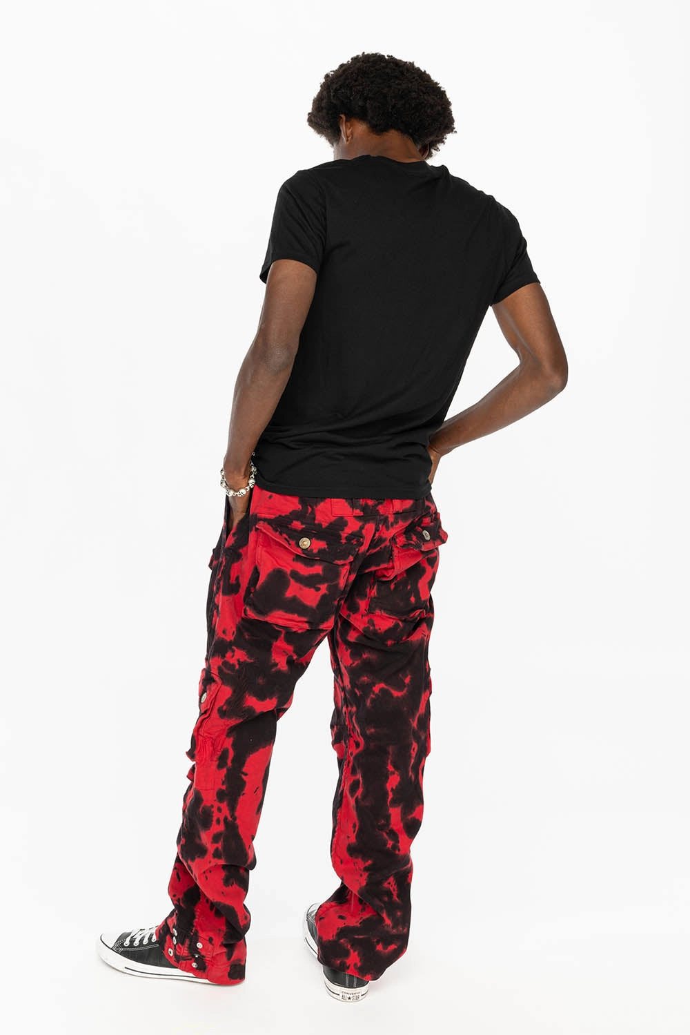 Wrinkle Free Fabric Treatment ORIGINAL ROBIN??S JEAN CALL OF DUTY CARGO PANTS IN BLACK/RED SPECIALTY WASH