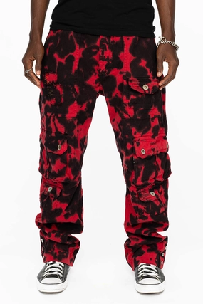 Rainy Day Brunch Outfit ORIGINAL ROBIN??S JEAN CALL OF DUTY CARGO PANTS IN BLACK/RED SPECIALTY WASH