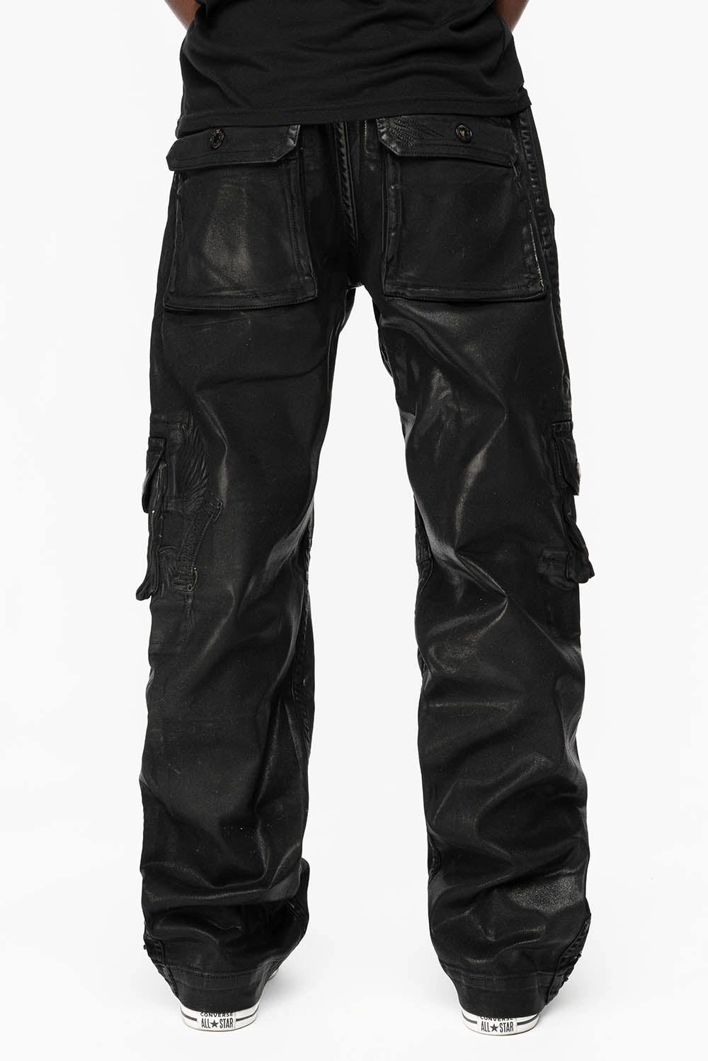 Mid Rise Structure Fashionable Look ORIGINAL ROBIN??S JEAN CALL OF DUTY CARGO PANTS IN  BLK COATING