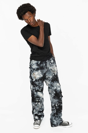 Unisex Wear Premium Casual Days ORIGINAL ROBIN??S JEAN CALL OF DUTY CARGO PANTS IN CRYSTAL TIE DYE BLK
