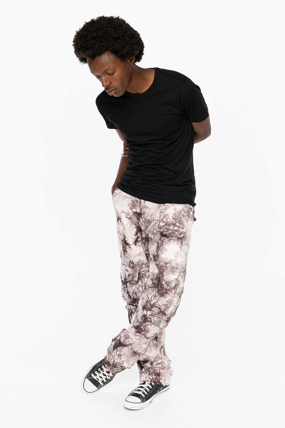 ORIGINAL ROBIN??S JEAN CALL OF DUTY CARGO PANTS IN CRYSTAL TIE DYE PURPLE Work Meeting Beach Day