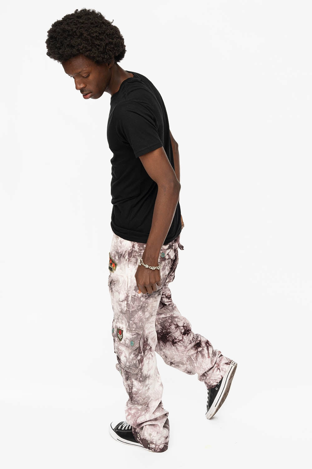 ORIGINAL ROBIN??S JEAN CALL OF DUTY CARGO PANTS IN CRYSTAL TYE DYE PURPLE WITH PATCH Winter Warmth Outdoor Adventure