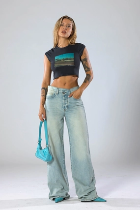 Oversized Jean / Seattle Blue Lightweight Weave