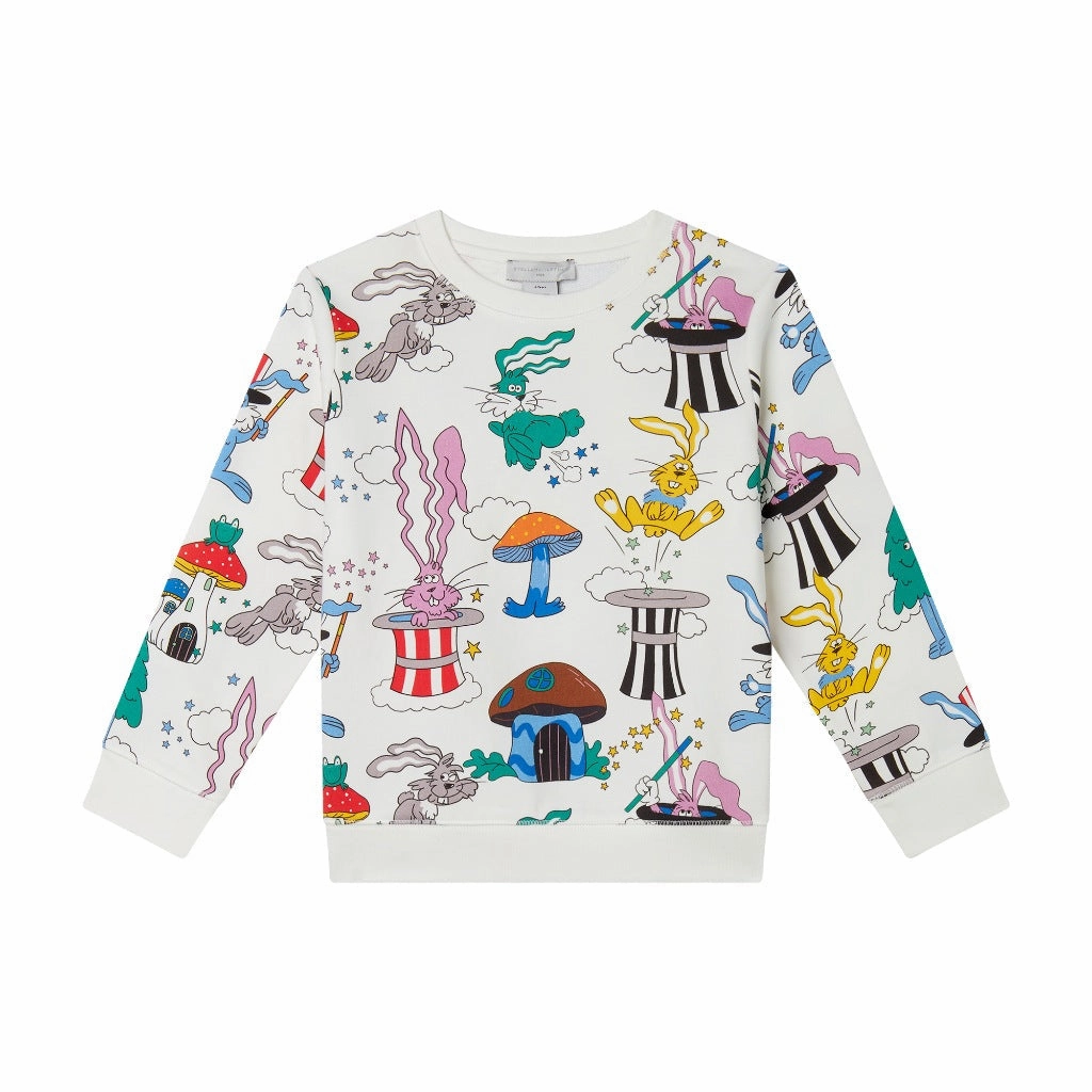 Stretch Blouse Stella McCartney Kids Magicland All-Over Print Sweatshirt