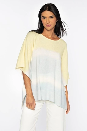 Seamless Stitching Modern Knit Painted Stripe Popover