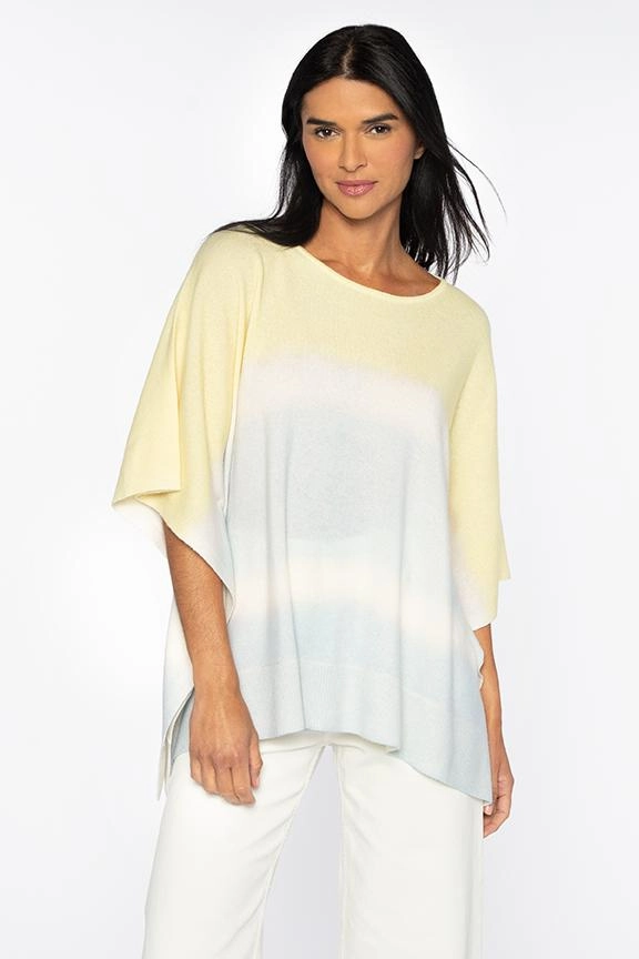 Seamless Stitching Modern Knit Painted Stripe Popover