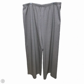 Breathable Comfort Design Palazzo Pant By Bryn Walker In Checkered Pattern, Size: 3x