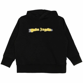 StretchableKnit Palm Angels Kids Blurred Logo Regular Hoodie