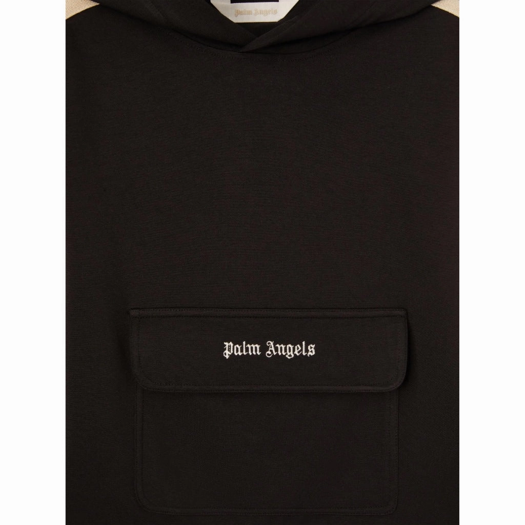 Palm Angels Kids New Track Pocket Hoodie All Weather Performance Thermal Insulated