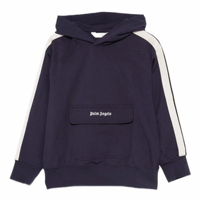 Layered Ventilation Zones Palm Angels Kids PA New Track Pocket Hoodie