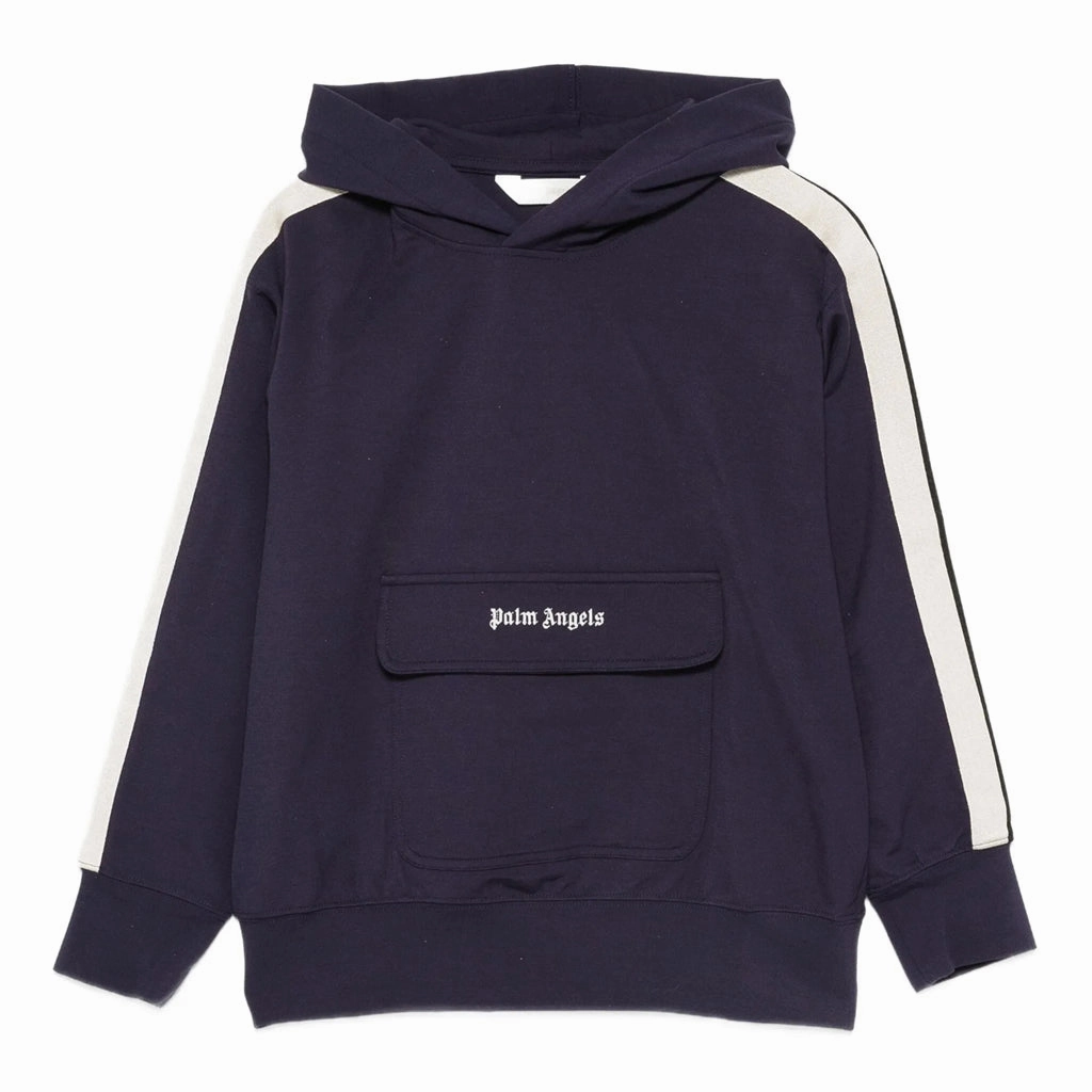 Layered Ventilation Zones Palm Angels Kids PA New Track Pocket Hoodie