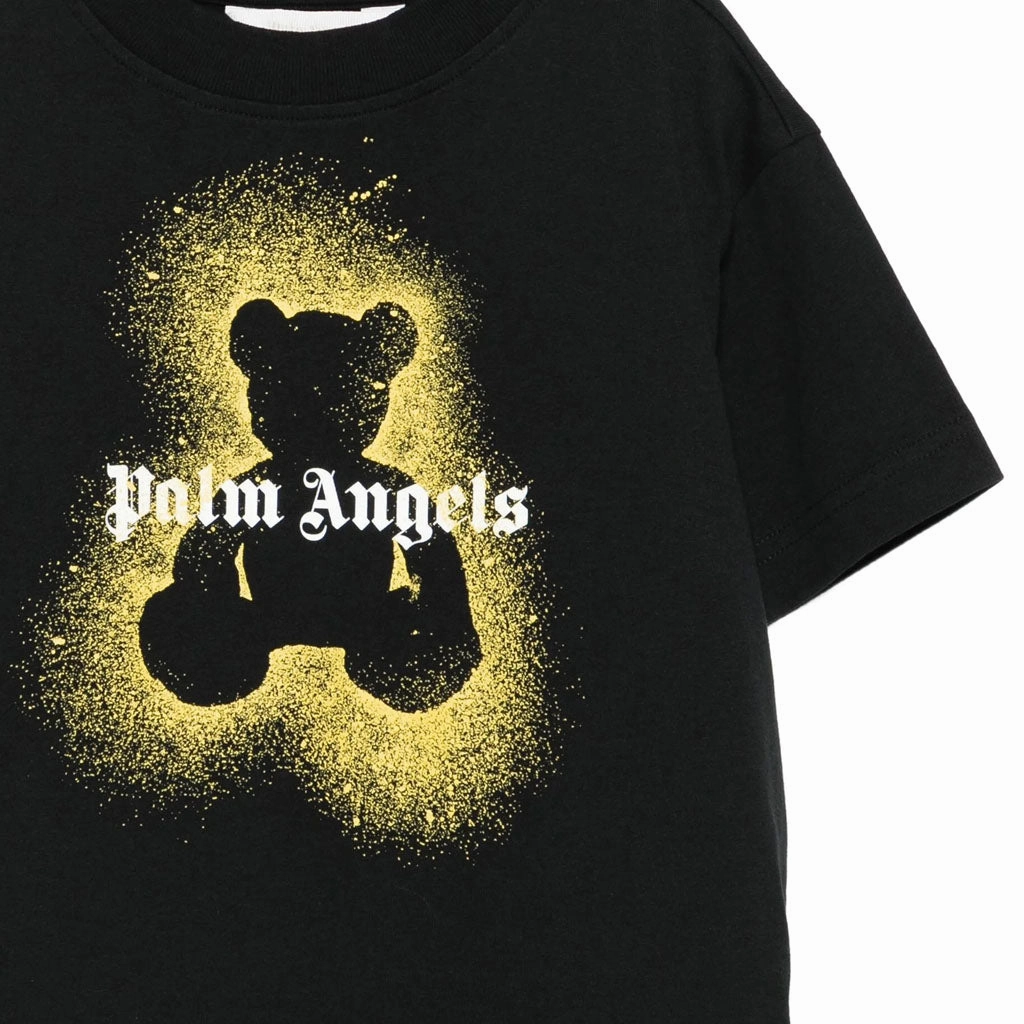 Palm Angels Kids PA Spray Bear Regular T-shirt Weekend Outfit WrinkleResistant Texture