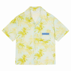 Palm Angels Kids Palms Bowling Shirt Stretch Blouse