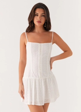 Seasonal Fit Casual Must-Have Palm Springs Mini Dress - White