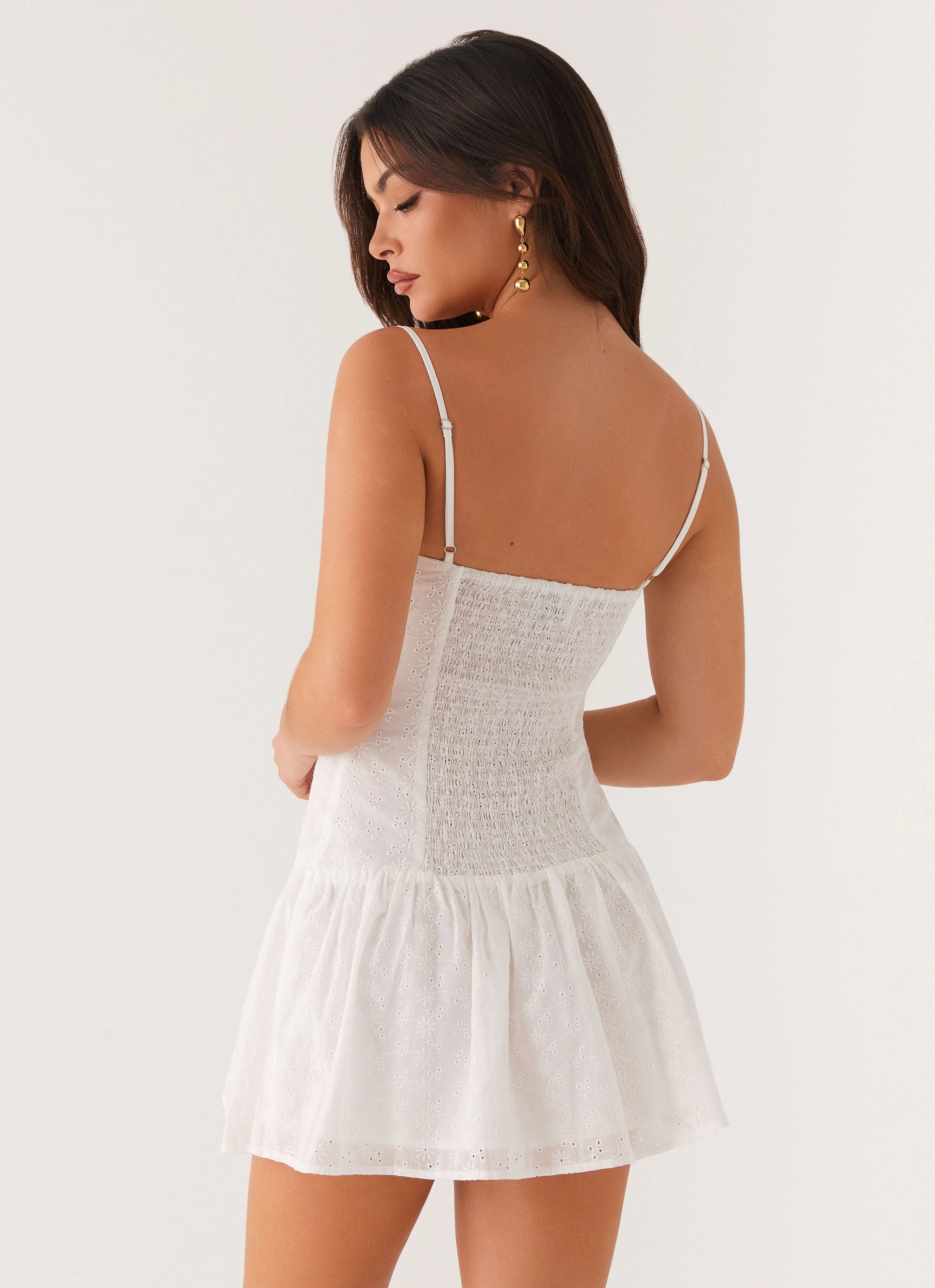 Shape Retention Palm Springs Mini Dress - White