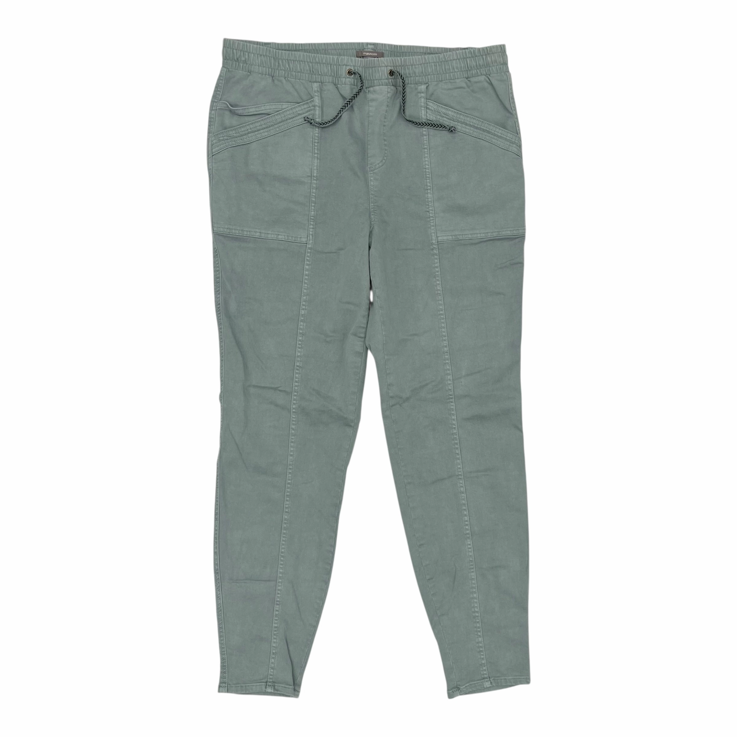 Reinforced Knees Quick Fit Wear Pants Cargo & Utility By Maurices In Green, Size:Xl