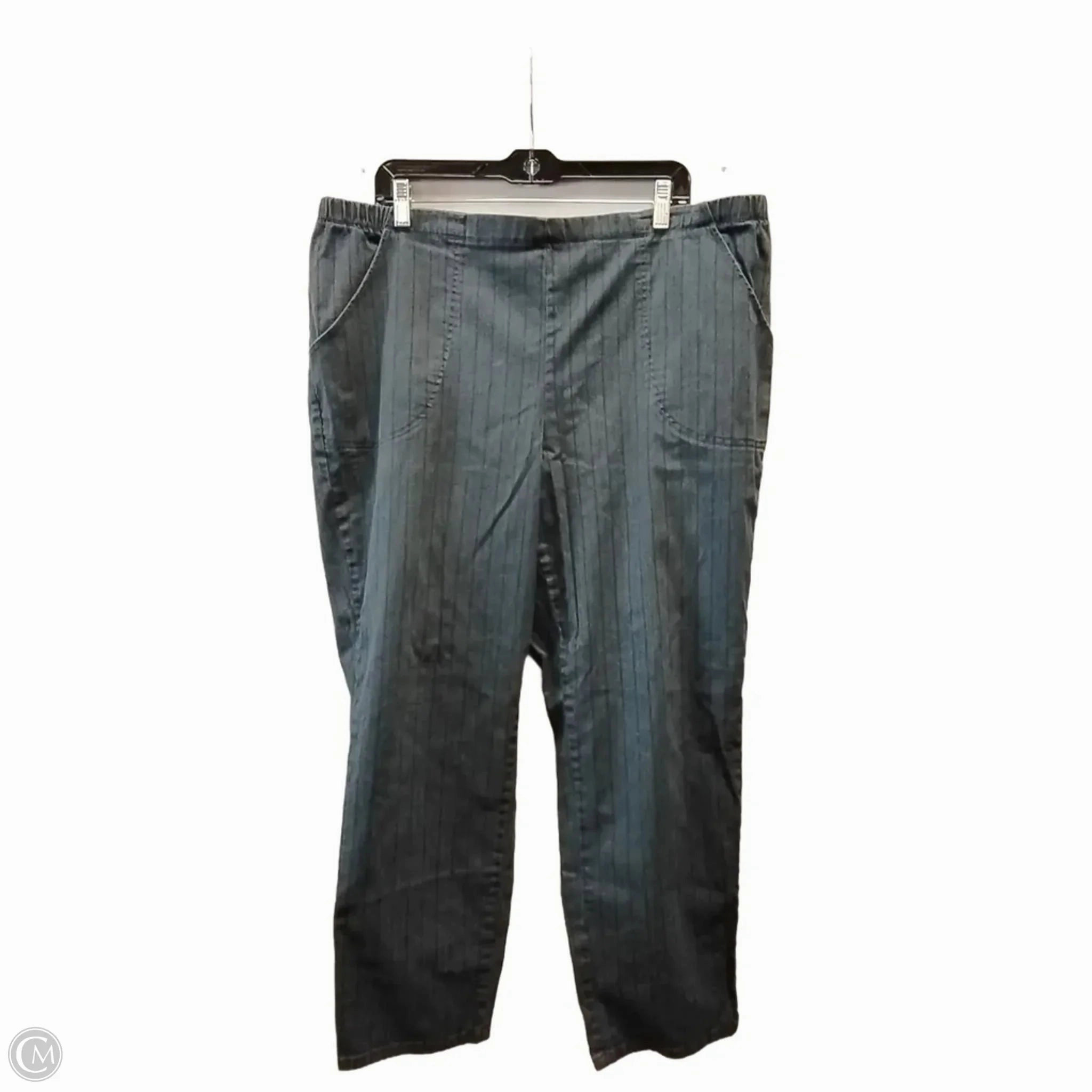 WaterRepellentCoating Pants Chinos & Khakis By Just My Size In Striped Pattern, Size: 3x