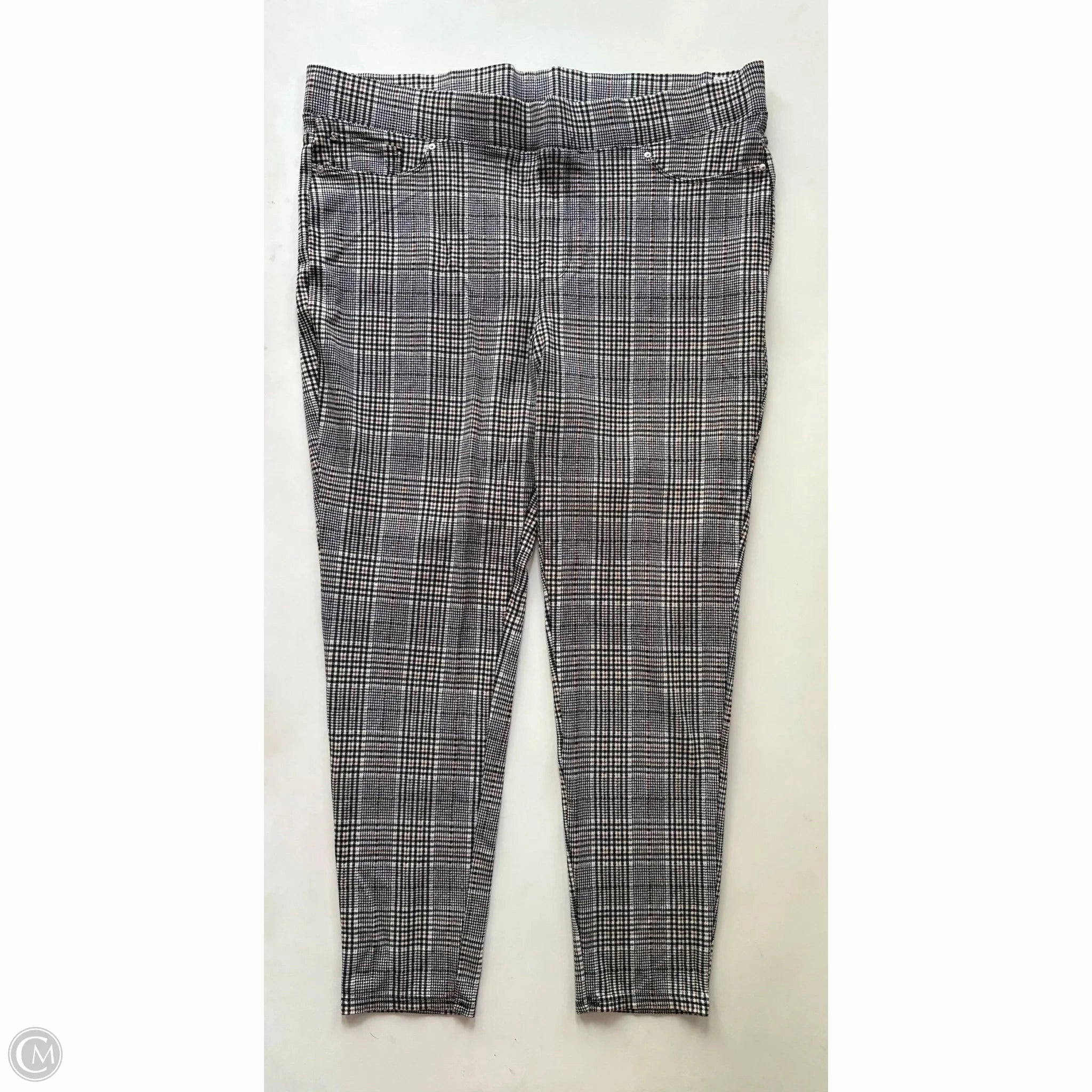 WindResistantMaterial Flexible Performance Wear Pants Chinos & Khakis By Seven 7 In Plaid Pattern, Size: 2x